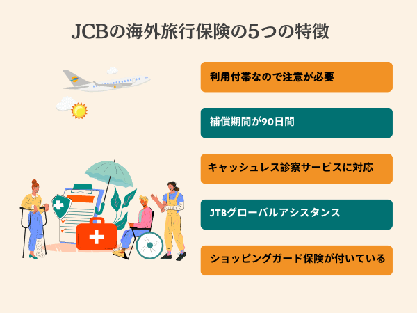 JCBカードW海外旅行保険の5つの特徴