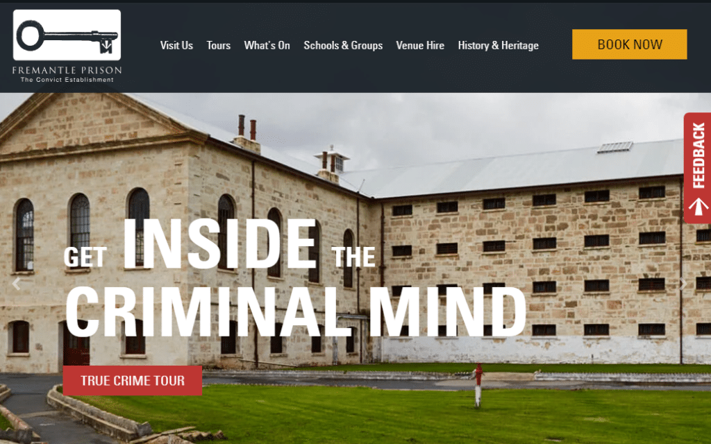 フリーマントル刑務所ウェブサイト